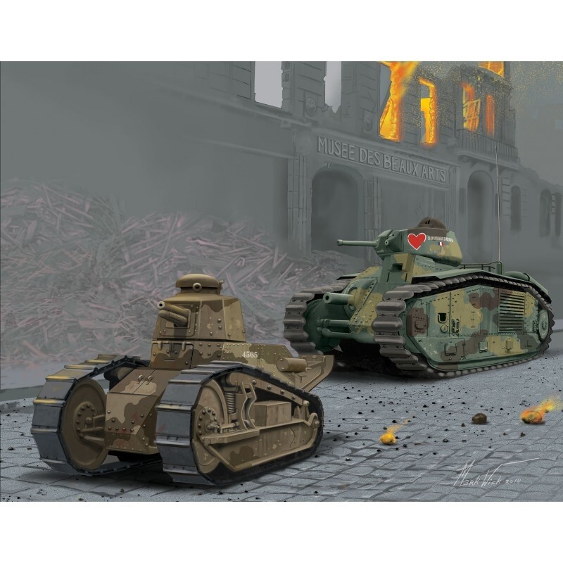 Revell: Char B.1 Bis & Renault FT.17 1:76 - Char B.1 Bis & Renault FT ...