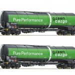 Roco: 2 piece set: Tank wagons, Green Cargo