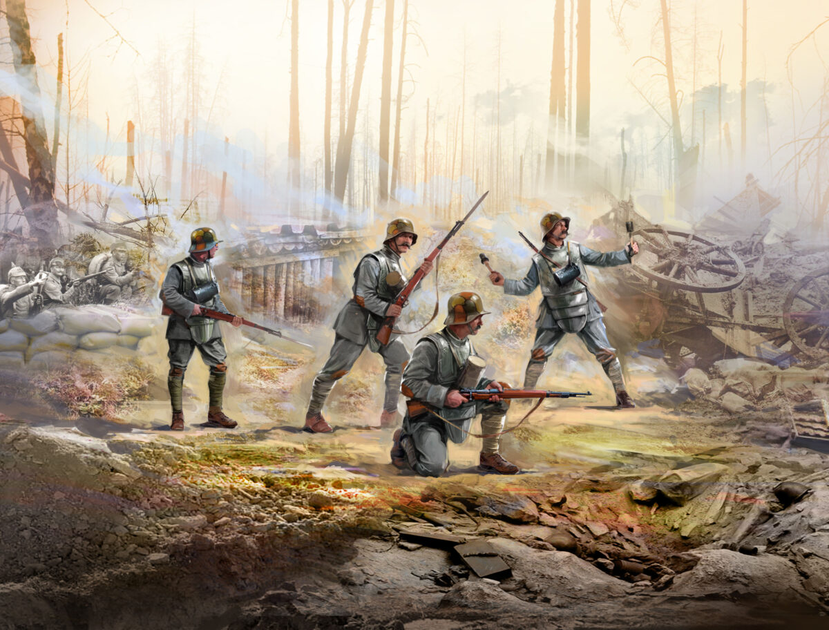 ICM: 1/35 WWI German Infantry in ?rmor (100% new molds) - Bilde 1