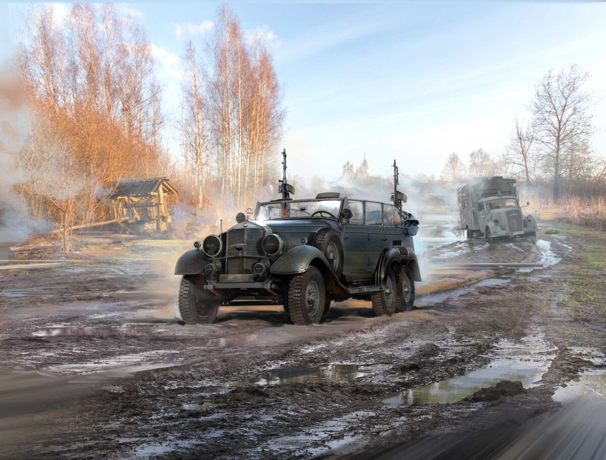 ICM: 1/72 Afghan Motorcade (1979-1989) (URAL-375D, URAL-375A, ATZ-5-375, BTR-60PB) - Bilde 1
