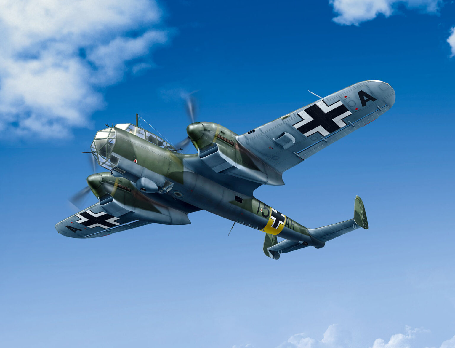 ICM: 1/48 Do 215 B-4, WWII German Reconnaissance Plane - Plastbyggesett ...