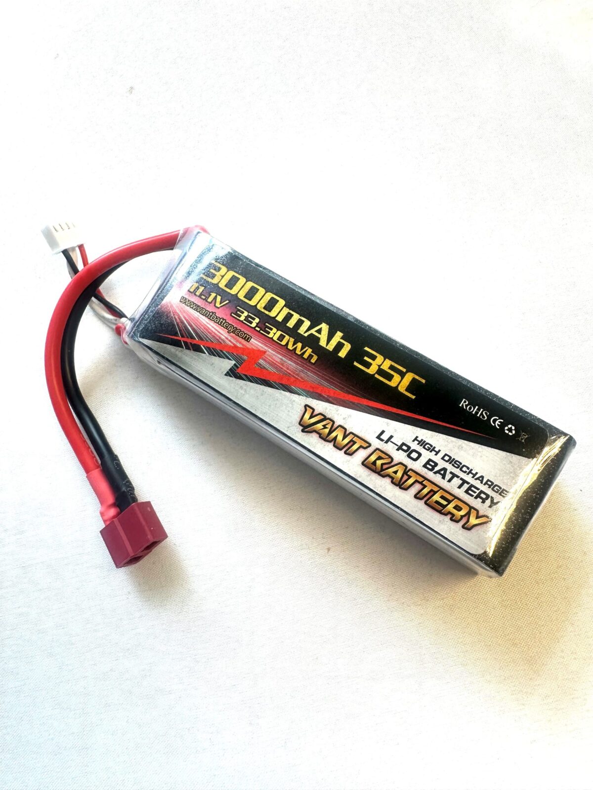 Vant: 11,1V 3000MAH 35C SOFT CASE BATTERY WITH DEANS - Bilde 1