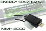 ENERGY STARTER SET – BATTERY NIMH 3000mAh AND USB CHARGER