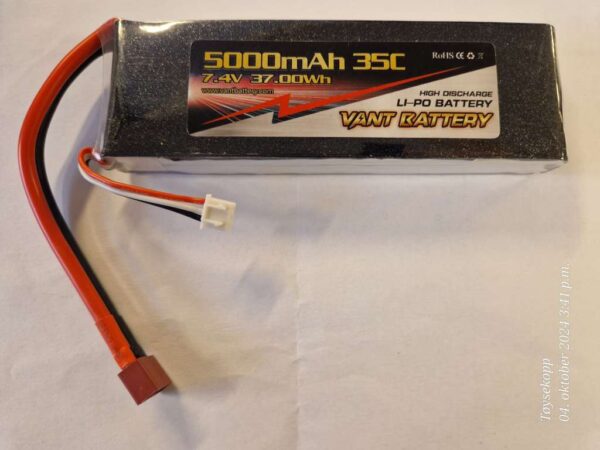 Vant: 7.4V 5000mAh 35C DEANS – XH