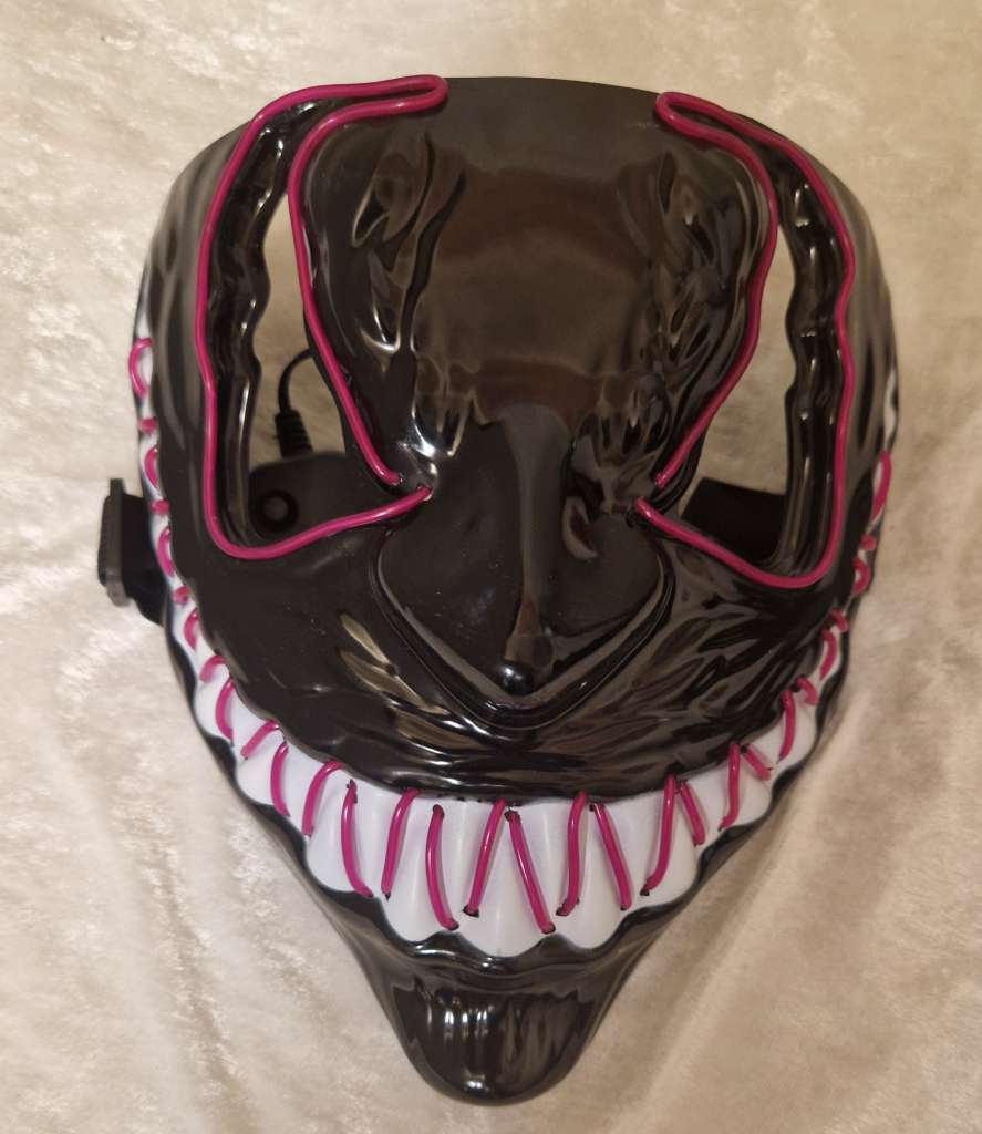 50759_32a836ddc56357d61f23eec62e3ff551.jpg Smilende Led maske, Lilla - Bilde 1