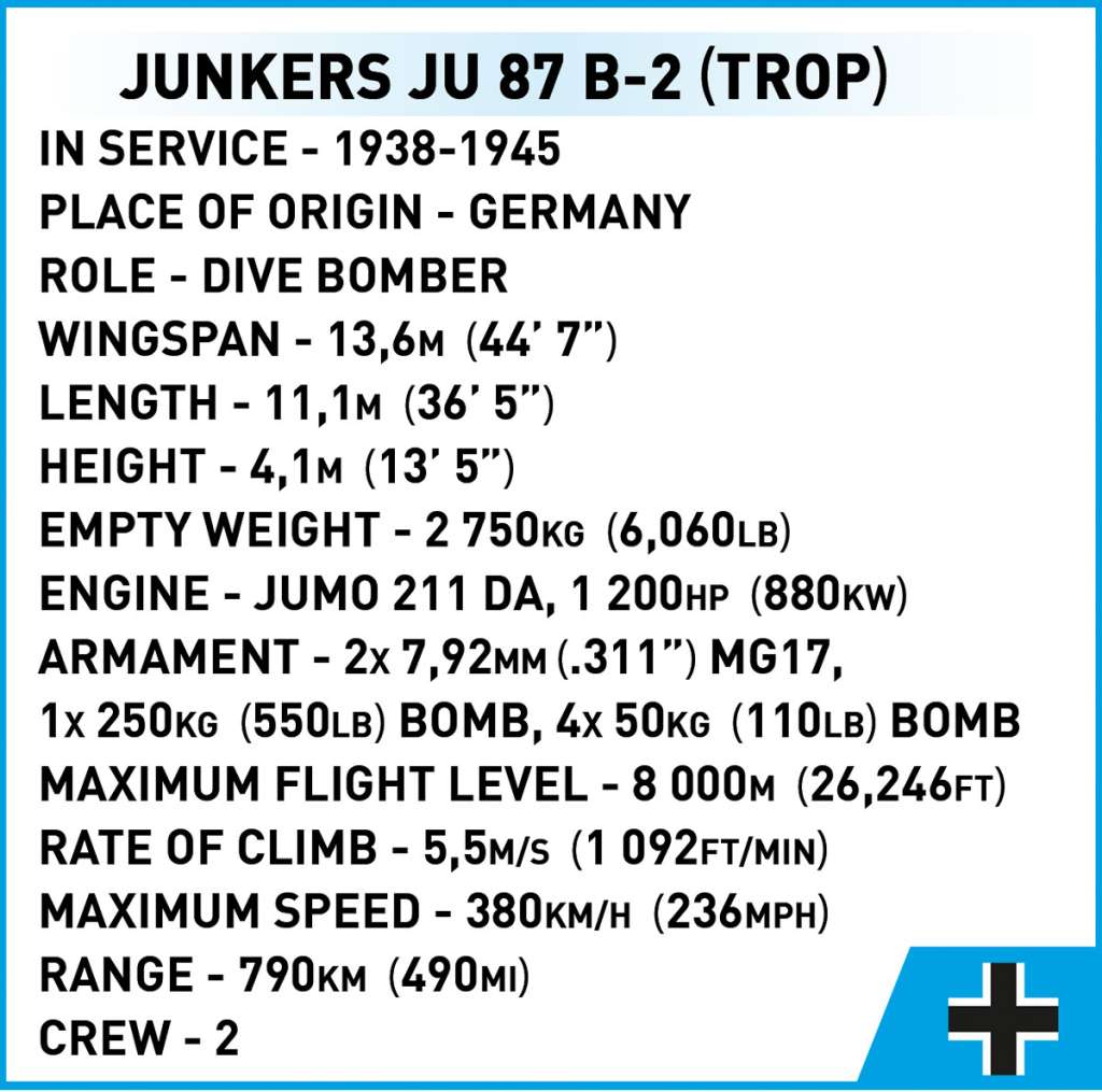 5748-technical-specification-rgb-72ppi_659a9cfb06c92e68fff658ed9ad4368c.jpg Cobi: 5748 Junkers JU-87 G/D Stupbomber - 525 deler - Bilde 4