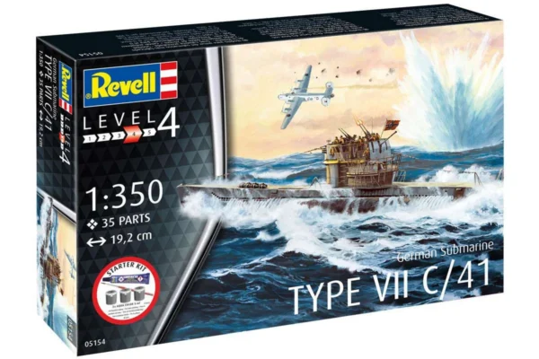 Revell: Starter Kit German Submarine Type VII C/41 1:350